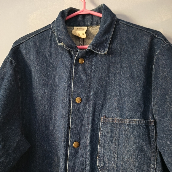 Vintage J. B. GOODHUE Blue Denim Utility Jacket L - Picture 2 of 6